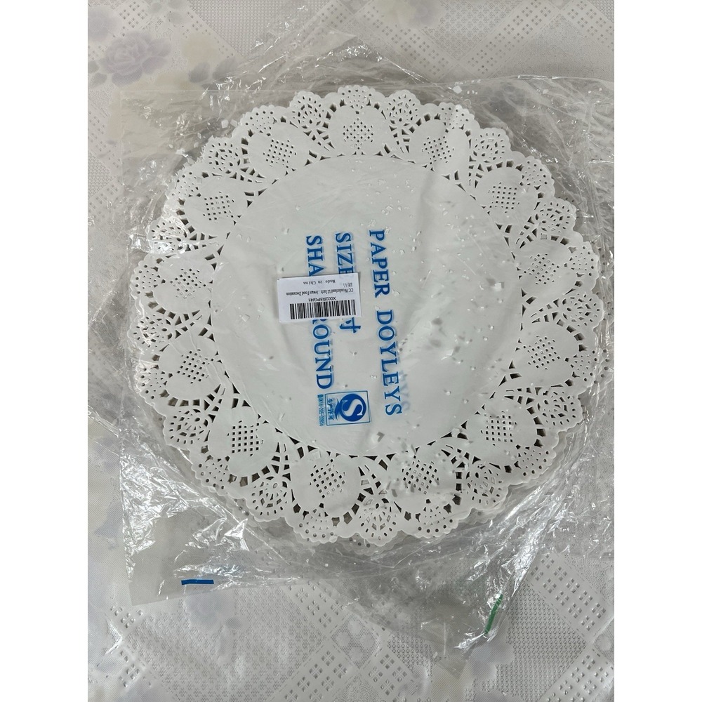 300 pcs 12" INCH WHITE PAPER Round Doilies LACY‎ ROUND - Picture 2 of 5